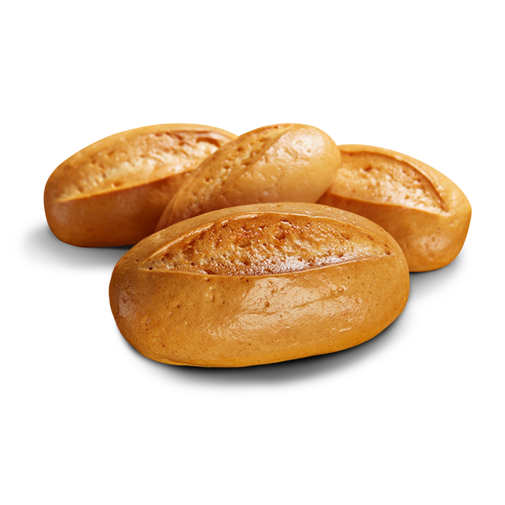 Poensgen glutenfreie Brötchen, 8 x 75 g 4 ovale, gold braun gebackene glutenfreie Poensgenbrötchen