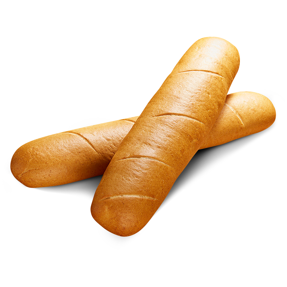 Poensgen Baguette, glutenfrei, laktosefrei, 500 g Zwei goldbraun gebackene, glutenfreie, laktosefreie Baguette
