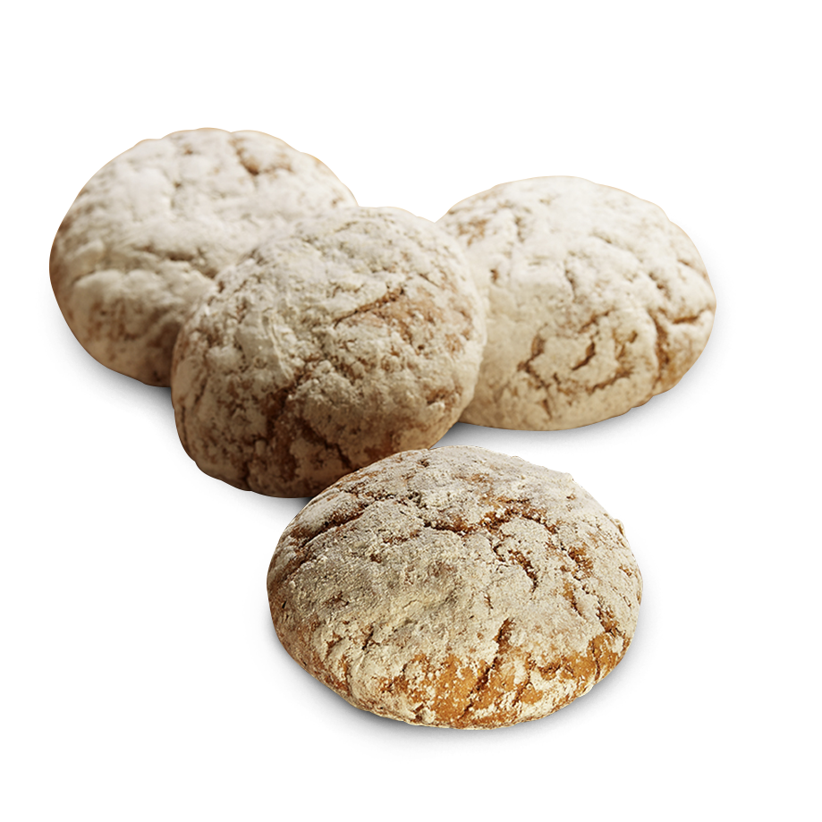 Poensgen glutenfreie Flachtiroler 4 runde, mit Mehl bestäubte, glutenfreie Flachtiroler von Poensgen
