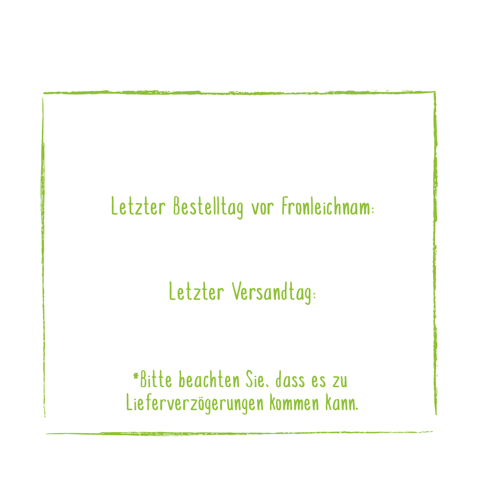 Letzter Bestelltag für Frischware vor Fronleichnam ist der 1. Juni 2026