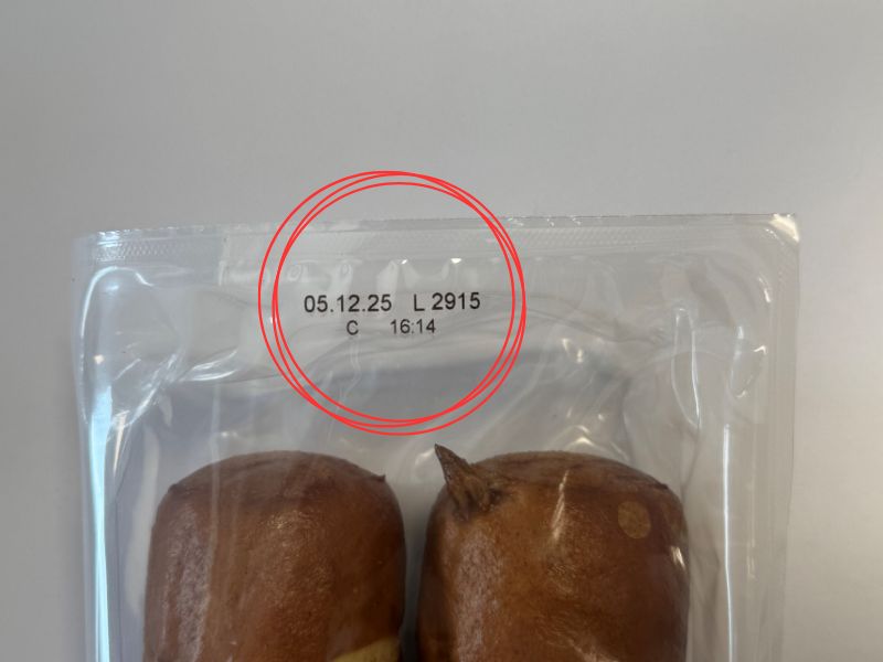 Hier sehen Sie wo Sie die Losnummerfinden können auf einer Verpackung