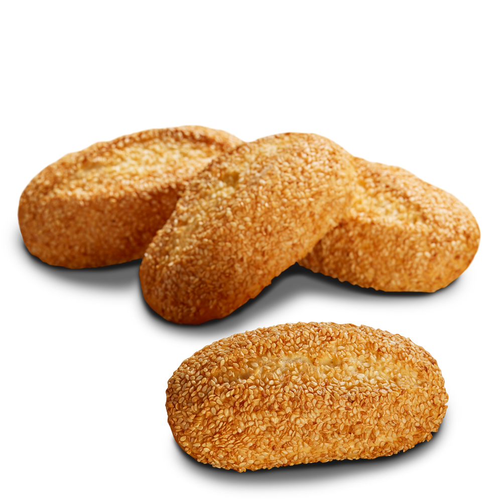 Poensgen glutenfreie Sesambrötchen, 4 x 75 g 4 ovale glutenfreie, laktosefreie Sesambrötchen